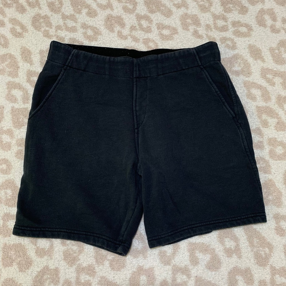 Aether Shorts Mens Black Cotton French Terry Gym Lounge Casual Size Medium